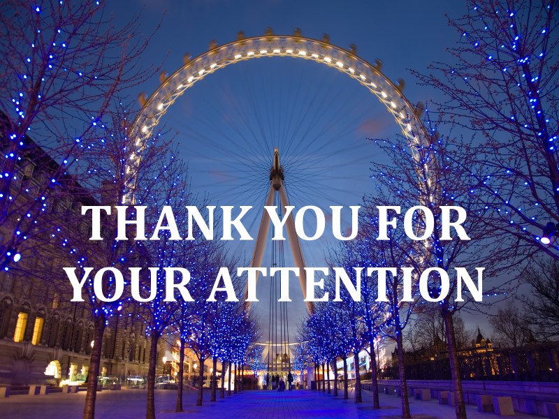 THANK YOU FOR YOUR ATTENTION